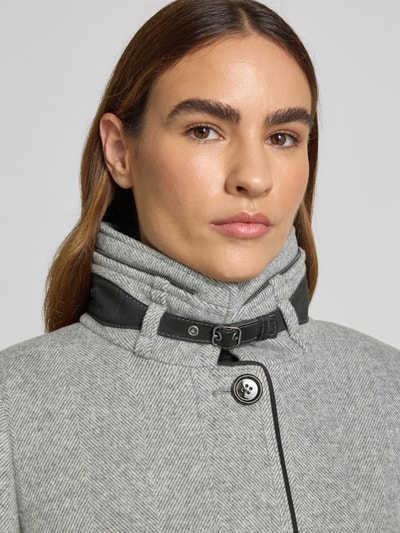 Gil Bret Mantel mit Stehkragen Hellgrau Melange 3