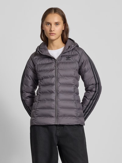 adidas Originals Steppjacke mit Label-Stitching Dunkelgrau 4