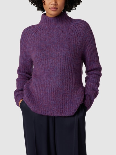 Jake*s Collection Gebreide pullover in riblook Paars - 4