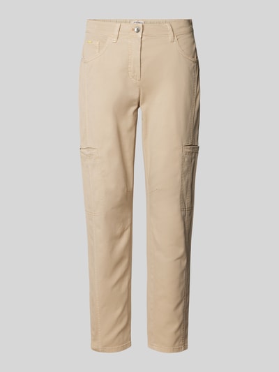 Gerry Weber Edition Loose fit stoffen broek met elastische band, model 'Kiara' Beige - 2