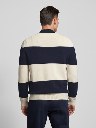 OLYMP Level Five Strickpullover mit Polokragen Modell 'Rugby' Offwhite 5