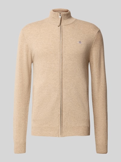 Gant Gebreid jack met ritssluiting Zand gemêleerd - 2