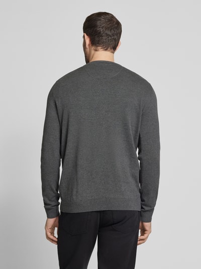 s.Oliver RED LABEL Strickpullover mit V-Ausschnitt Anthrazit 5
