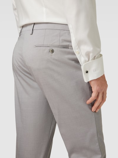 JOOP! Collection Spodnie do garnituru o kroju slim fit w kant model ‘Blayr’ Srebrny 3