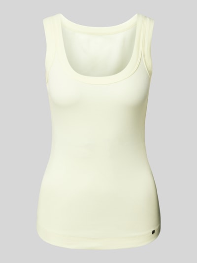 Marc Cain Tanktop mit Label-Applikation Hellgelb 1