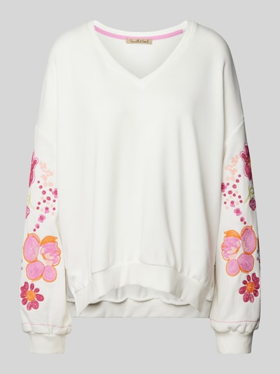 Smith and Soul Oversized sweatshirt met motiefstitching Offwhite - 2