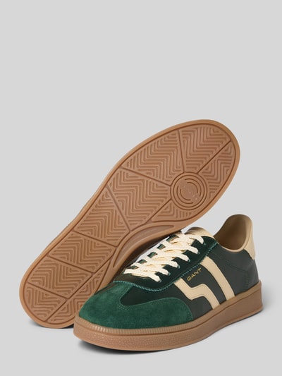 Produktfoto, Sneaker aus echtem Leder Modell 'Cuzima' von GANT in Grün, Beige und Braun, strukturierte Gummisohle, Damen Sneaker von GANT
