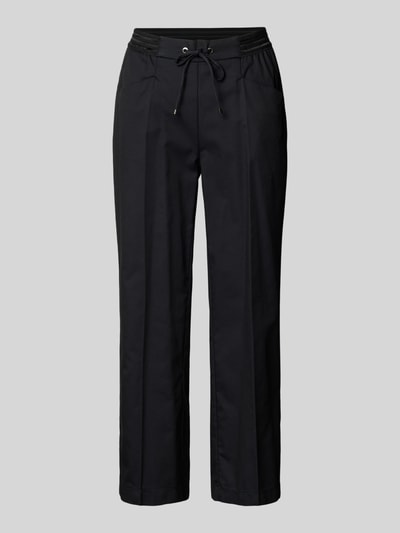 TONI Wide leg stoffen broek met verkort model, model 'Sue' Zwart - 2