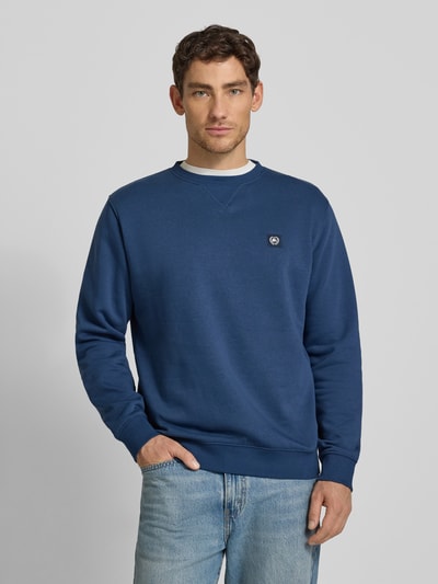 Lerros Sweatshirt mit Rundhalsausschnitt und Label-Patch Marine 4