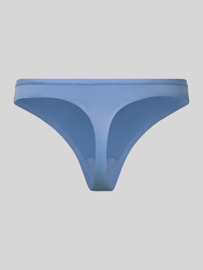 Produktfoto, String mit elastischem Bund von Calvin Klein Underwear, niebieski, gładki, materiał z domieszką stretchu, dopasowany krój, detale z logo