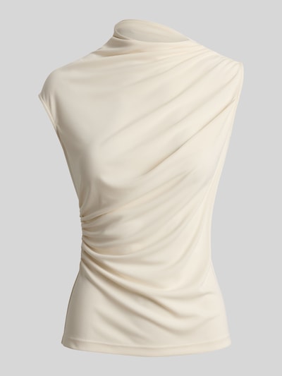 Lauren Ralph Lauren Top o kroju slim fit z wysoko zabudowanym kołnierzem Piaskowy 2