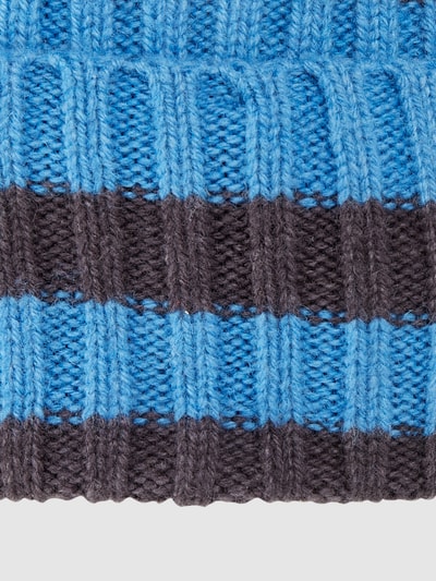 Jake*s Casual Beanie mit Streifenmuster Blau 2