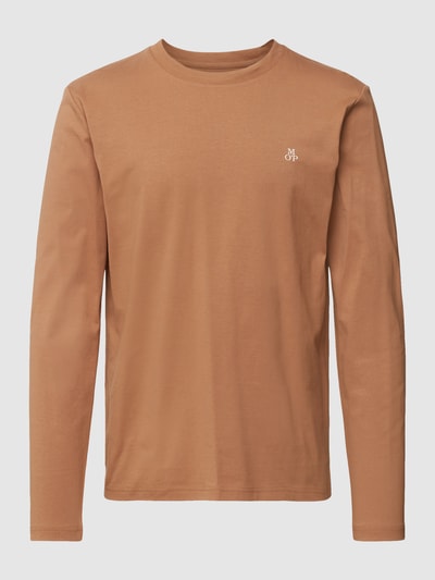 Marc O'Polo Shirt met lange mouwen van biologisch katoen Cognac - 2