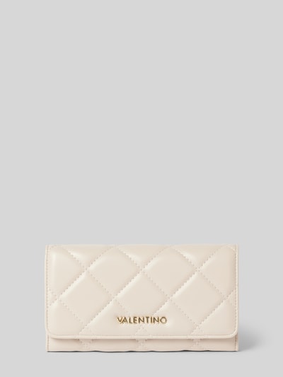 VALENTINO BAGS Portemonnaie mit Ziernähten Modell 'OCARINA' Ecru 1