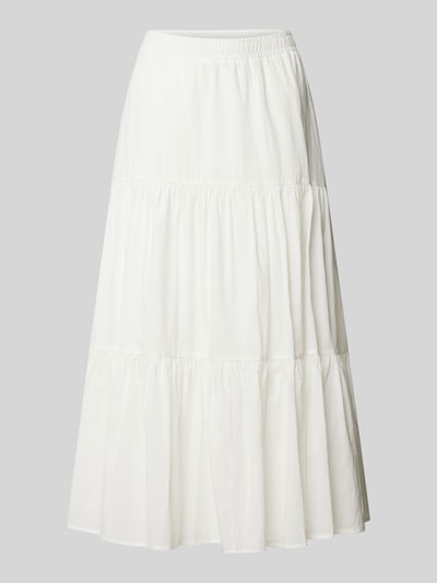 JAKE*S STUDIO WOMAN Midirock im Stufen-Look Offwhite 2