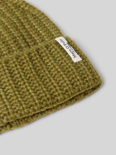 Marc O'Polo Mütze aus Woll-Mix mit Umschlag Gruen 2