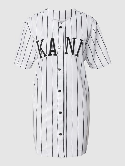 KARL KANI Mini-Shirtkleid mit Label-Schriftzug Weiss 2