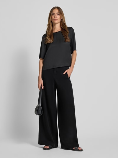 Drykorn Broek met wijde pijpen en steekzakken, model 'BROAD' Zwart - 1