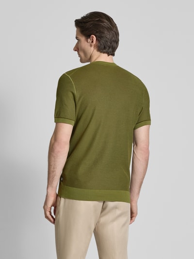 BOSS T-shirt in gebreide look, model 'Jianfranco' Groen - 5