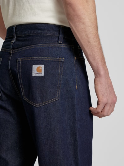 Carhartt Work In Progress Regular fit jeans in 5-pocketmodel, model 'LANDON' Donkerblauw - 3