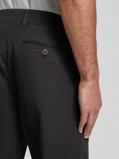 Brax Regular fit chino in 5-pocketmodel, model 'EVANS' Zwart - 3