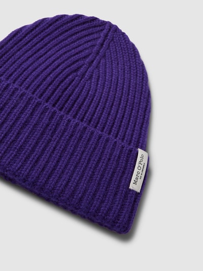 Marc O'Polo Beanie mit Label-Detail Lila 2