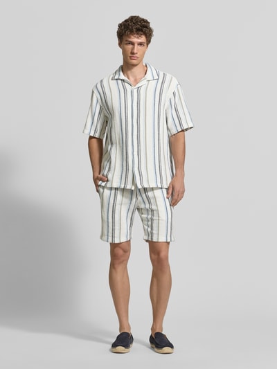 MCNEAL Shorts mit Streifenmuster und Tunnelzug Ecru 1