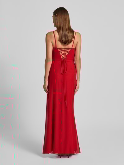 TROYDEN COLLECTION Maxi-jurk met hartvormige hals Rood - 5