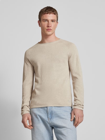 Jack & Jones Gebreide pullover met labelpatch, model 'HILL' Offwhite - 4