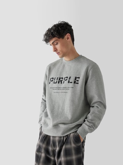 Purple Brand Sweatshirt mit Brand-Schriftzug Mittelgrau 6