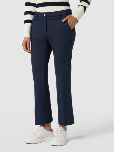 Luisa Cerano Relaxed fit stoffen broek met elastische band Marineblauw - 4