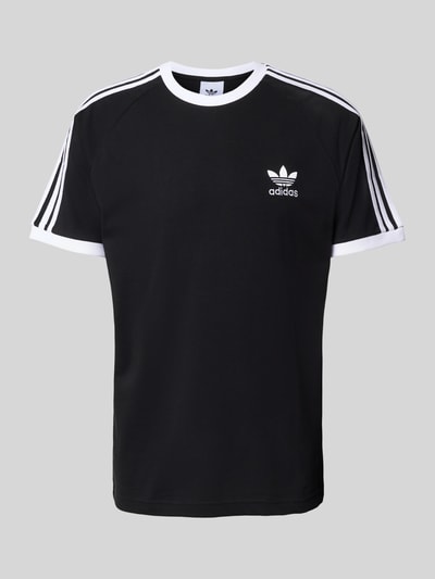 adidas Originals T-shirt met labelstitching en ronde hals Zwart - 2