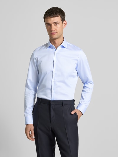 SEIDENSTICKER Koszula biznesowa o kroju slim fit z kołnierzykiem typu kent Błękitny 4