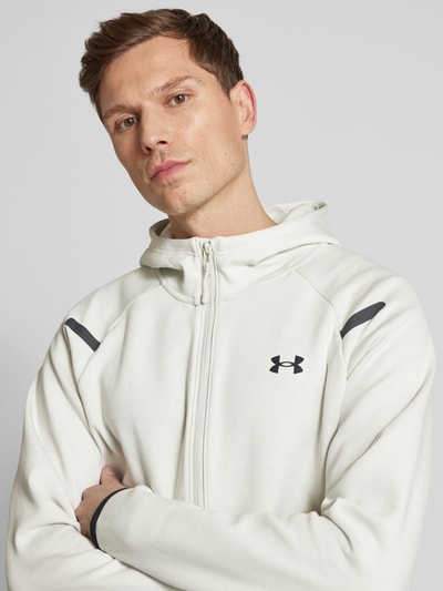 Under Armour Sweatjacke mit Label-Print Offwhite 3