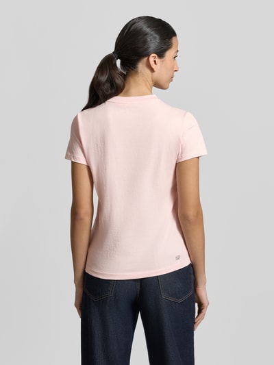 Lacoste Sport Slim Fit T-shirt van katoenmix Abrikoos - 5
