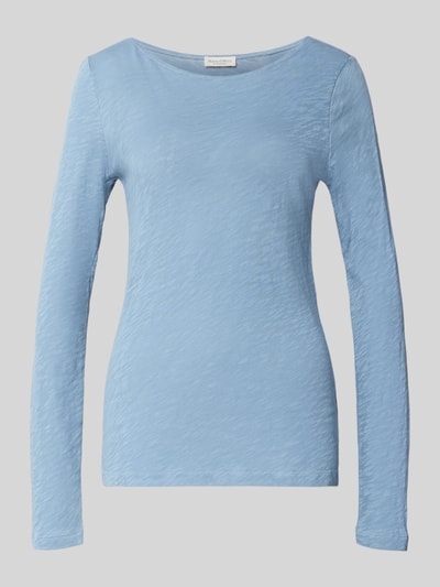 Produktfoto, Regular Fit Langarmshirt aus reiner Baumwolle von Marc O'Polo in Hellblau, glatte Struktur, Damen Langarmshirt von Marc O'Polo