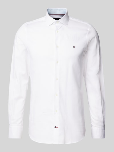 Tommy Hilfiger Tailored Business-Hemd mit Kentkragen Modell 'Parker' Weiss 2