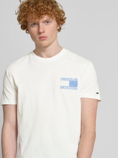 Tommy Jeans Regular fit T-shirt van puur katoen Offwhite - 3