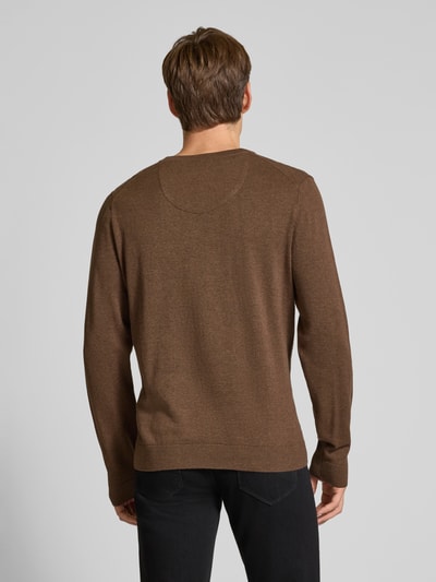 Tom Tailor Regular Fit Strickpullover aus reiner Baumwolle Offwhite 5