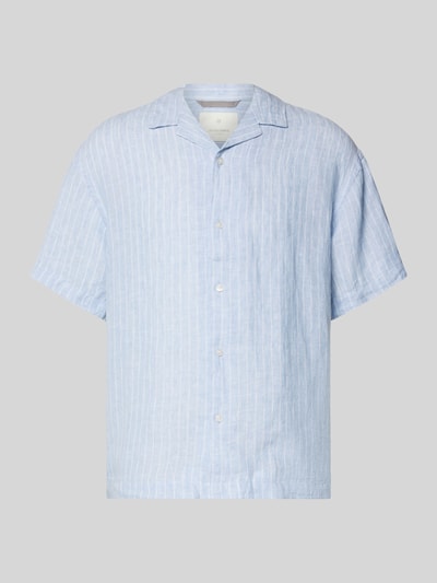 Jack & Jones Premium Regular Fit Leinenhemd mit Reverskragen Hellblau 2