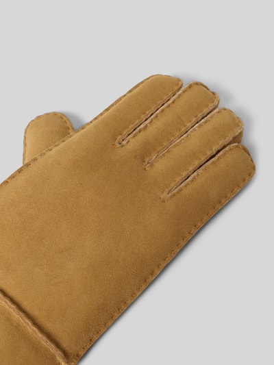 Roeckl Handschoenen van echt zijden lamsvacht, model 'BERGEN' Camel - 3