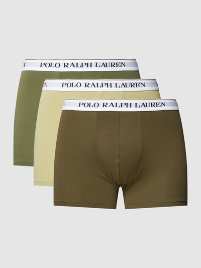 Polo Ralph Lauren Underwear Trunks mit elastischem Logo-Bund Modell 'BOXER BRIEF-3 PACK' Oliv 2