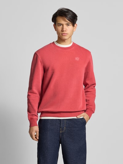 DEUS EX MACHINA Sweatshirt mit Label-Stitching und Rundhalsausschnitt Rot 4