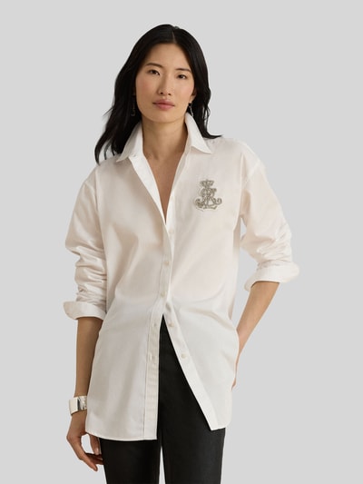 Lauren Ralph Lauren Oversized Hemdbluse aus reiner Baumwolle Weiss 4