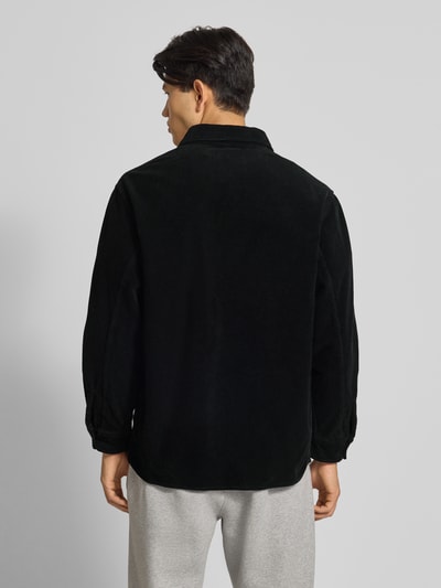 Edwin Regular fit vrijetijdsoverhemd van corduroy met kentkraag, model 'ANDER' Zwart - 5