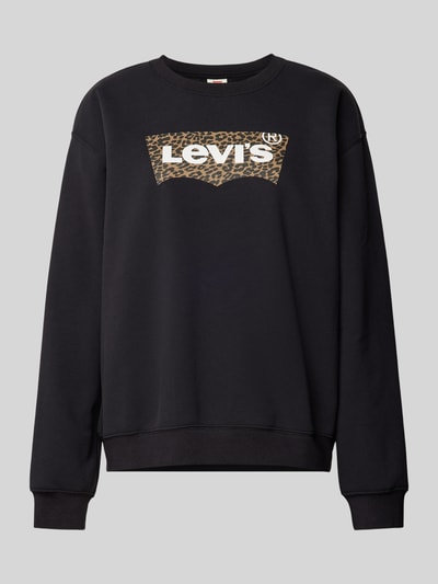 Levi's® Bluza z nadrukiem z logo Czarny 2