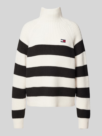 Tommy Jeans Sweter z dzianiny z wyhaftowanym logo Beżowy 2