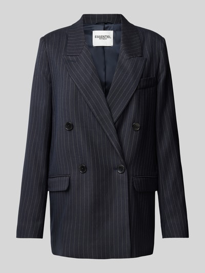 Essentiel Blazer met paspelzak op de borst Marineblauw - 1