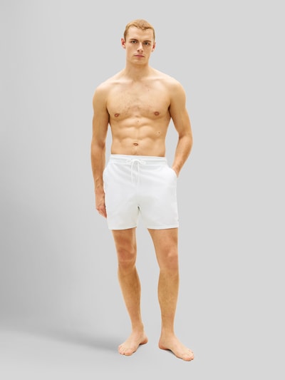 Tommy Hilfiger Regular Fit Badehose mit Label Stitching Hellblau 1