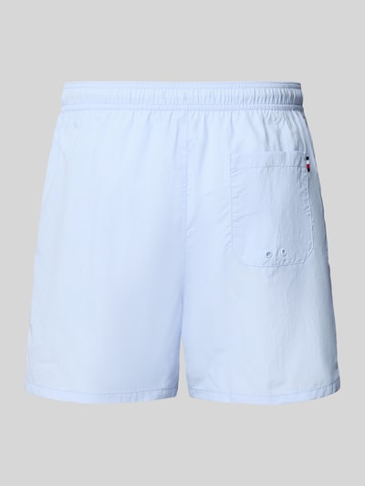 Tommy Hilfiger Regular Fit Badeshorts mit Logo-Stitching Hellblau 3